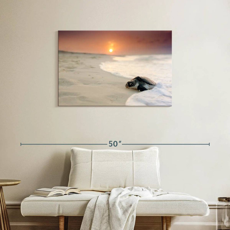 Brampt Turtle On The Shore, 24" H x 36" W