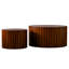 Table basse ronde pour espace de vie, noyer, sans assemblage Table en noyer moderne, assemblage, avec construction-1436868435