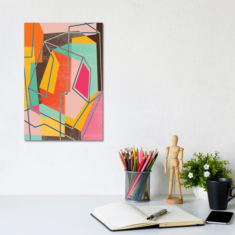 Colour Block VIII by Susana Paz - Wrapped Canvas Print, 20.32 cm H x 30.48 cm W