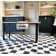 Atiray Shag Checkered Modern Black / White Area Rug