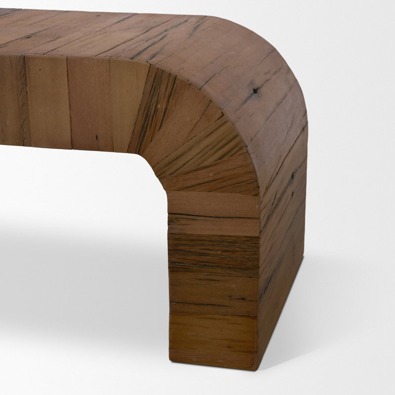 Denton Medium Brown Relcaimed Wood Bench