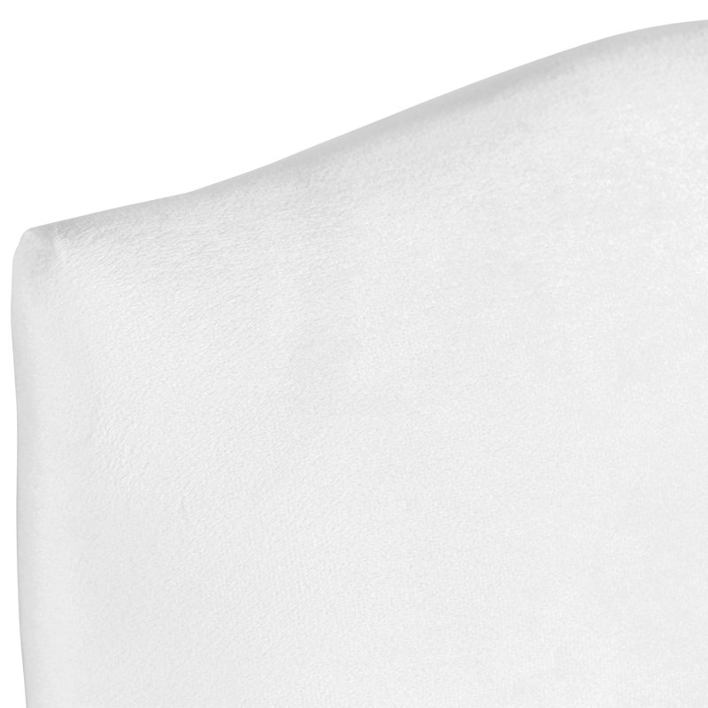 Tabouret de bar et de comptoir April, Tabouret de comptoir (siège d'une hauteur de 26 p, Velours blanc classique, Espresso