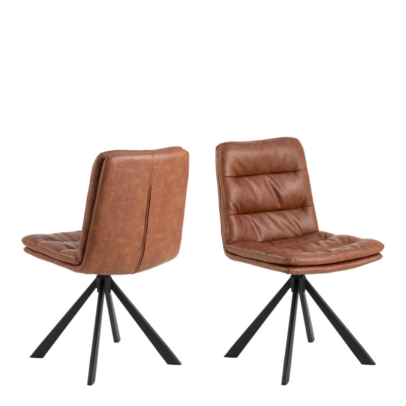 Barbarra 85cm H Fabric Upholstered Parsons Chair, Brown