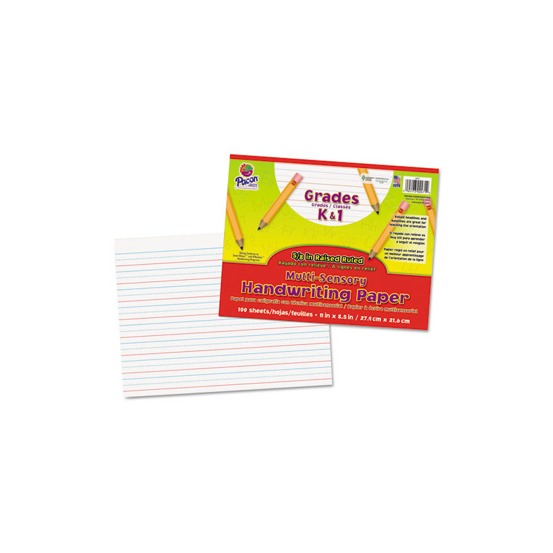 Bloc-notes ligné surélevé multi-sensorielle