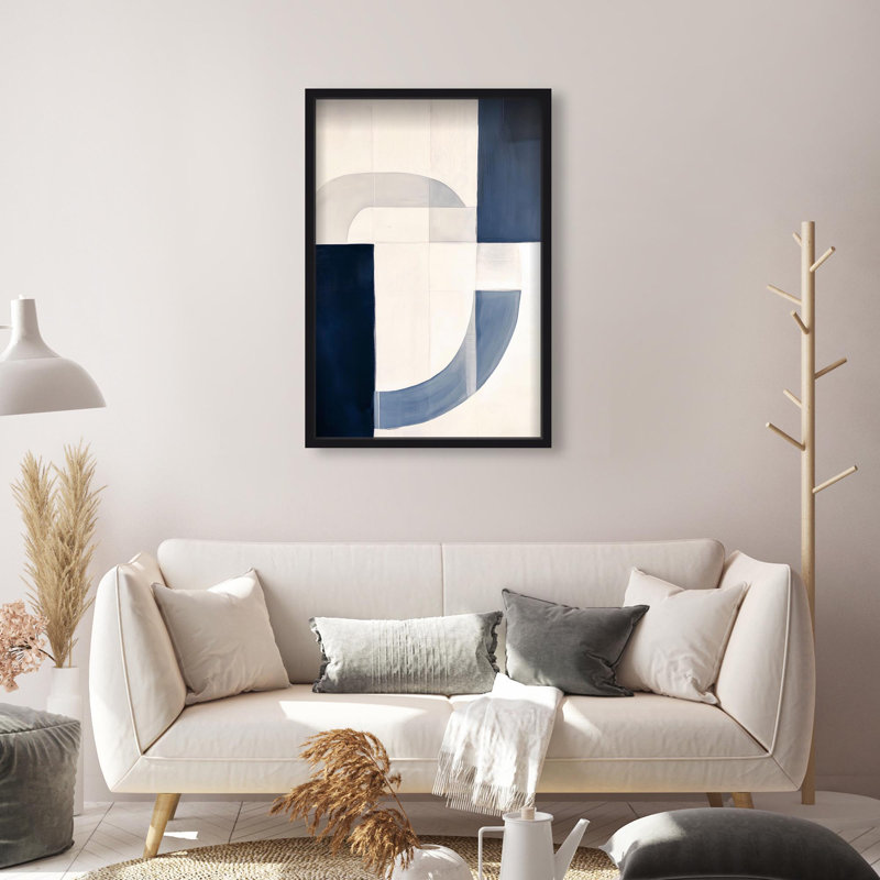 Oliver Gal Sunset Serenity V Abstract - Luxury Shadowbox Framed Wall Art, 25.5" H x 17.5" W, Black