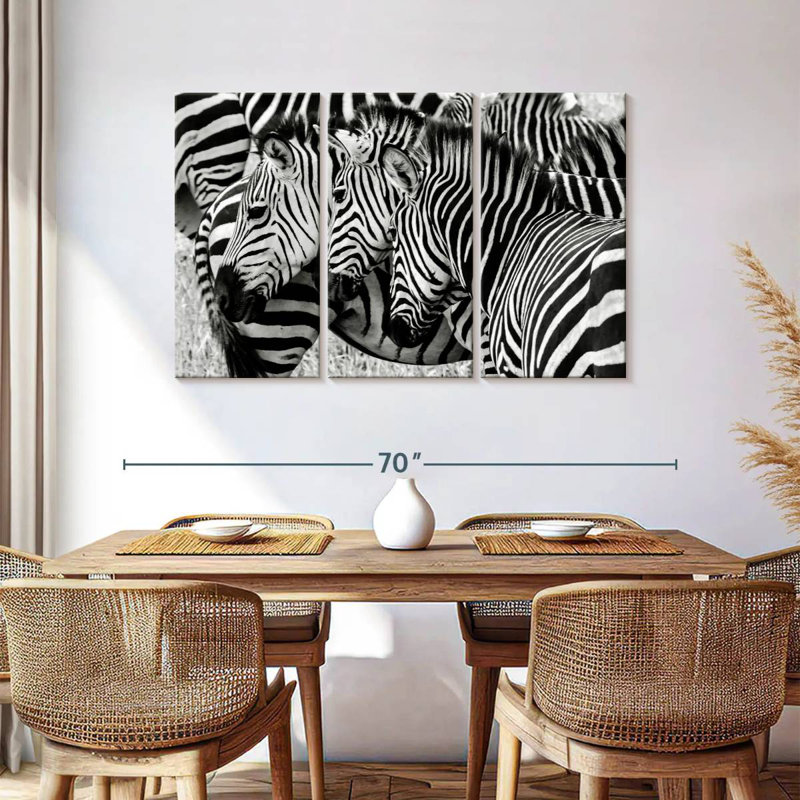 Brampt Zebra Faces, 36" H x 57" W