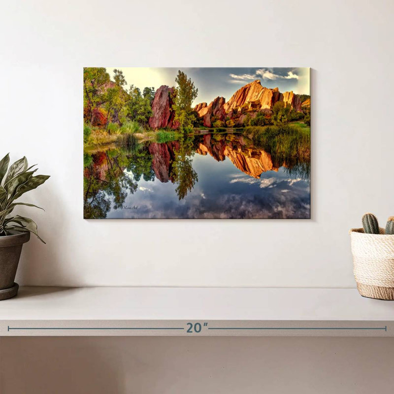 Alvord Red Rocks Reflection, 8" H x 12" W