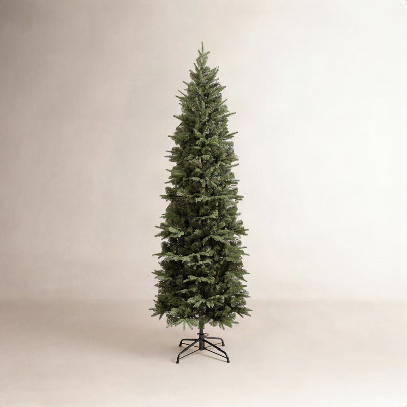 Arbre articulé mince vert clair Duxbury, lumières DEL blanc chaud, H 7,5 pi, Non éclairé
