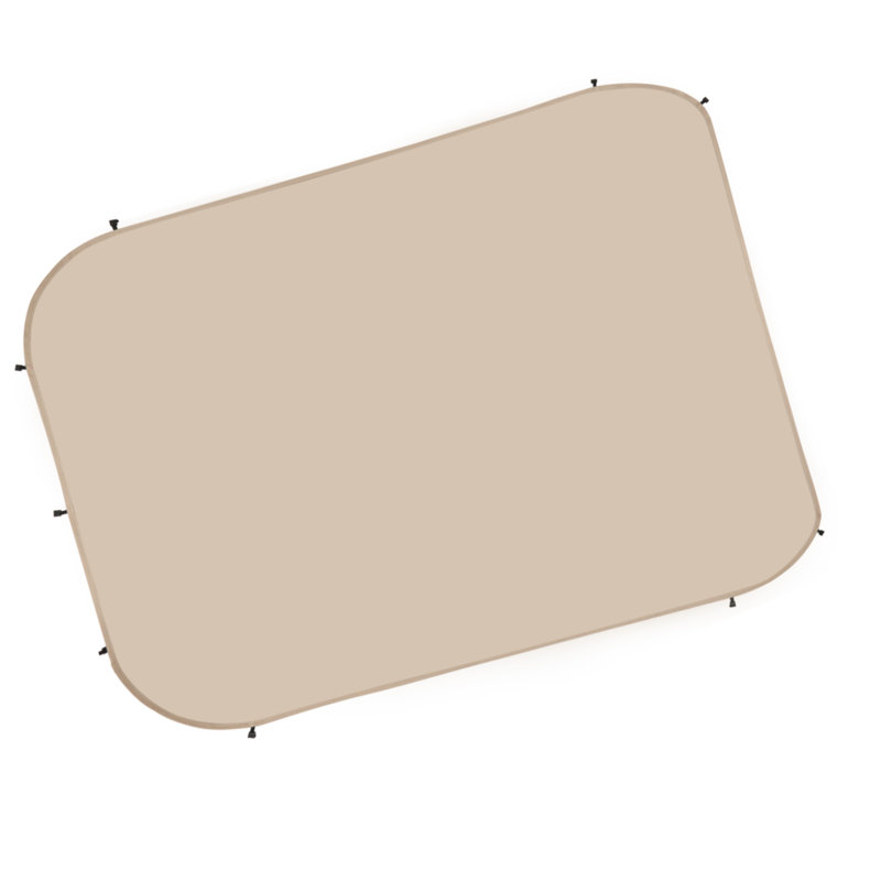 Abri de soleil en toile - L 10,2 po x l 10,2 po x H 2,4 po - Polyester - 3 pièces - Beige