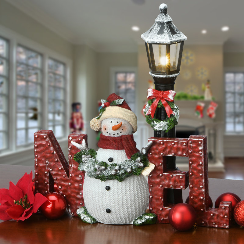 Bonhomme de neige 12 po et lampadaire