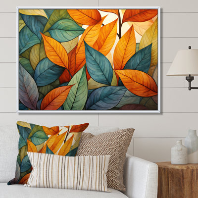 «Green and Yellow Leaves Tranquility I», reproduction d'art sur toile