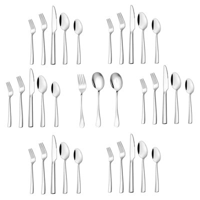 Ebern Designs Hagood Stainless Steel Flatware Set - Service for 6