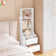 Bedside table with 2 drawers, 3 open shelves and hooks