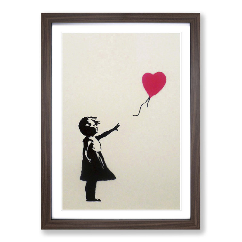 Banksy - Single Picture Frame Painting, Walnut
