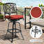 Tabouret de bar pivotant en aluminium 29,7 po Roark avec coussin Sunbrella-422071370