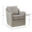 Fauteuil pivotant à large siège
