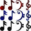 Meyerdirk Art Industrial Steel Treble Clef Wall Art - Candy Red-380410044