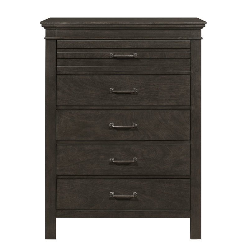 Drummond 35.5'' W 5 - Drawer Dresser, Gray