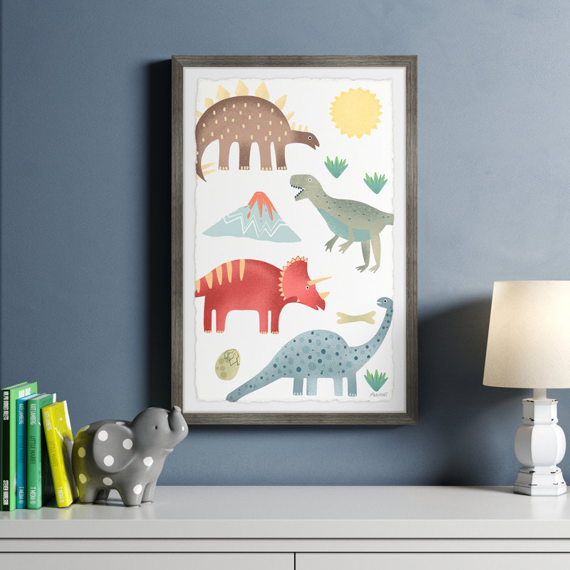 Houpt Dinosaur Country, reproduction encadrée, H 30 po x l 20 po x P 1,5 po