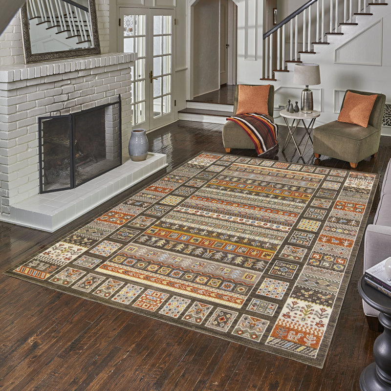 Thane Multicolor Synthetic 6' x 9' Rectangular Area Rug
