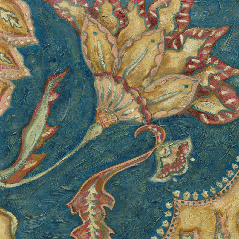 Lapis Paisley III by Chariklia Zarris - Wrapped Canvas Painting, 30cm H x 30cm W