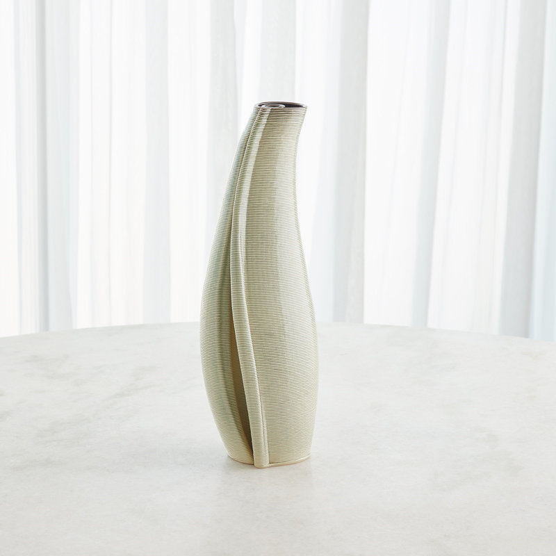 Earthenware Table Vase, Overall Height-  17.25"