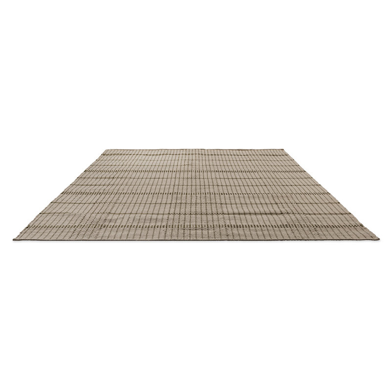 Zona Striped Area Rug in Olive/Beige, Rectangle 4'7" x 6'7"