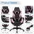 Gymax Adjustable Armrest and Adjustable Headrest PC & Racing Game Chair-62268509