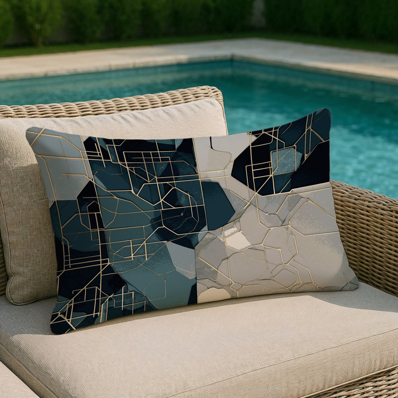 Nova Rays Indoor And Outdoor Throw Pillow, Rectangle 14"H x 20"W