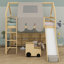 Cadre de lit mezzanine en bois avec tente-376864556-376864558