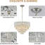 Lustre en cristal chromé 20 pouces à 5 niveaux K9