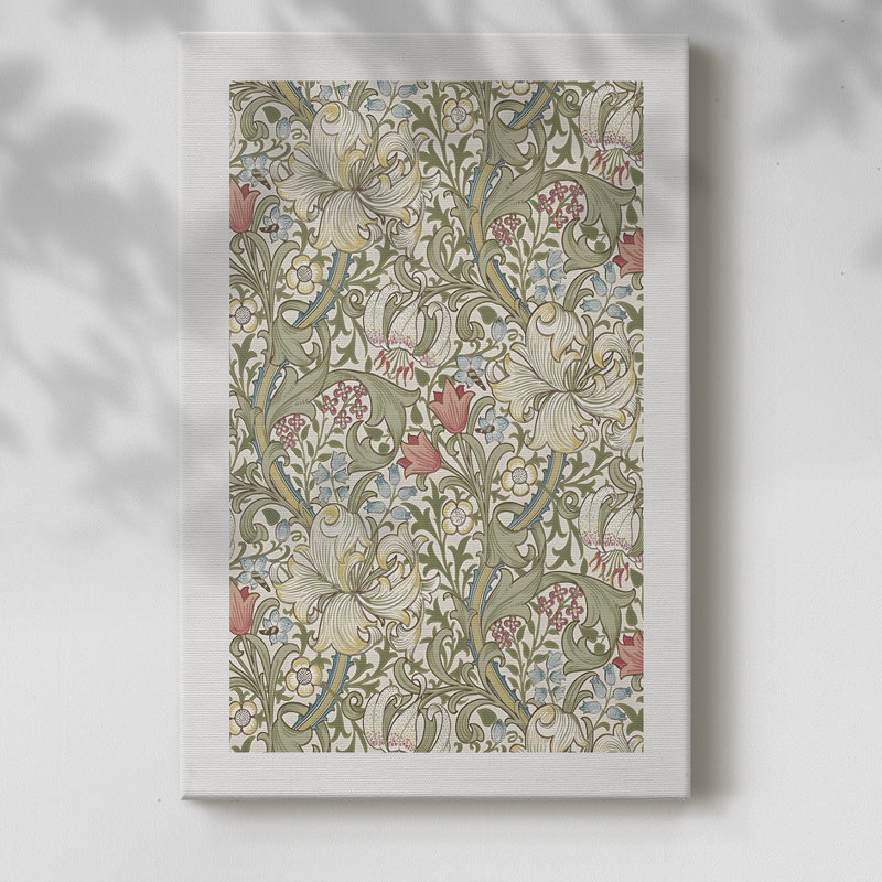 Motif floral rétro avec motif floral - Cavas, H 60 po x l 40 po