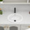 Lavabo de salle de bain encastré en porcelaine blanche 17 "L x 15,5" L 17 "x l 15,5"