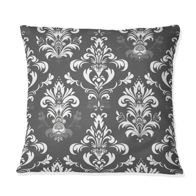 Coussin décoratif gris foncé Glamour Luxe II - transitionnel
