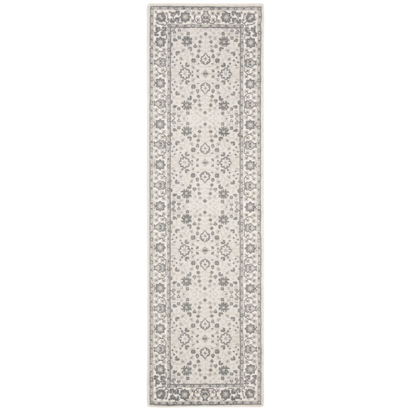 Christiana Restoration Vintage Hand Tufted Wool And Viscose Oriental Rug, Runner 2'3" x 8'