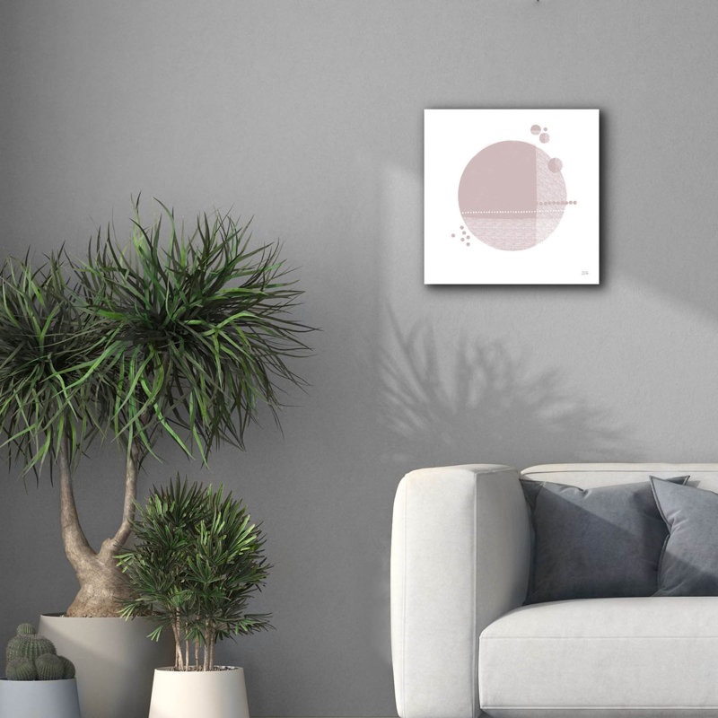 «Tribeca 2 Mauve» par Melissa Averinos, art mural sur toile, H 18 po x l 18 po x P 0,75 po