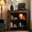 Buffet décoratif rétro en bois manufacturé noir-8655155