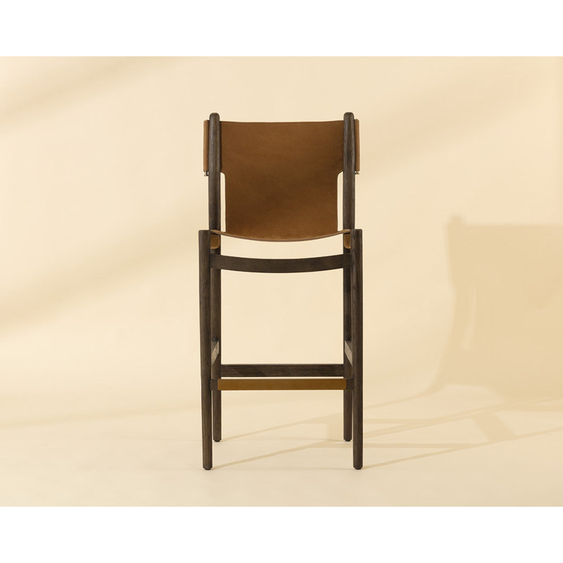 Argus Stool with Solid Wood Frame, Bar Stool (30.25" Seat Height)
