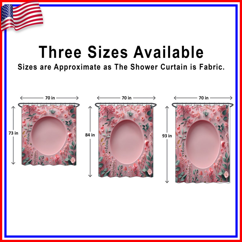 Rideau de douche à motif floral - Bohème bohémien, 70in W x 72in H