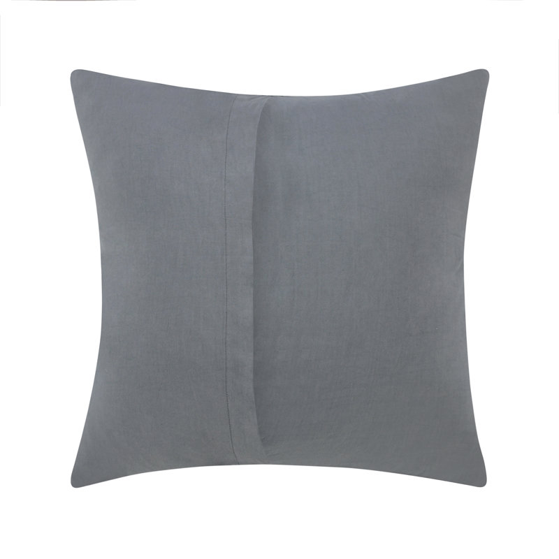 Colmar 4-Piece Linen Blend Quilt Set, Blue, King Quilt + 3 Euro Shams