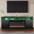 68" Media Console Fireplace TV Stand For TV Up To 78" with Electric Fireplace and LED Lights-1478532053