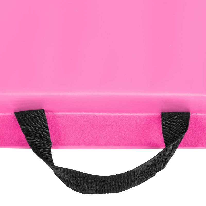 Pink 4' x 6' Vinyl Folding Exercise Mat