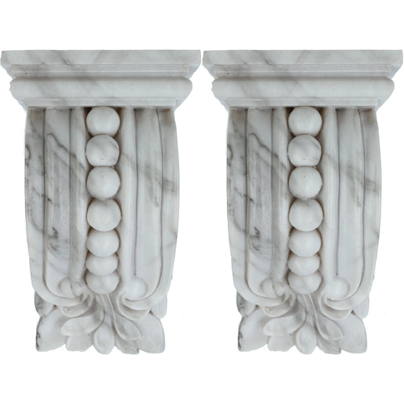 Applique pour rideau Cagney, Marbre blanc