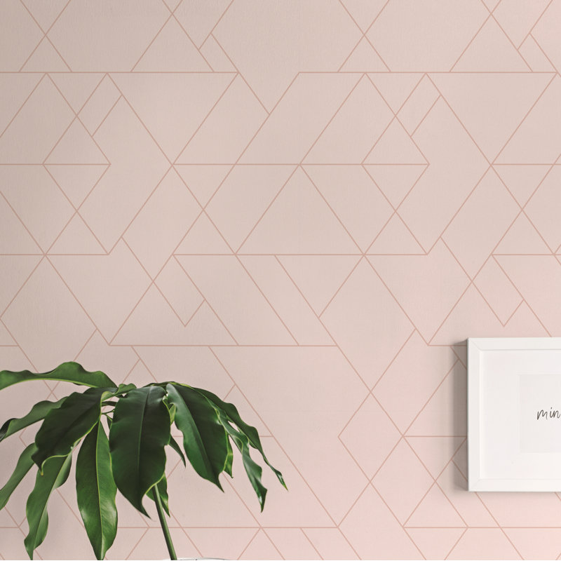 Panneau de papier peint adhésif Stinchcomb, Rose, L 2 pi x L 18 pi