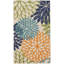 Tapis intérieur / extérieur en polypropylène floral bleu / orange / vert Aloha-97431896