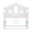 Twin Over Twin House Bunk Bed With Ladder, Wood Bed-1885399368