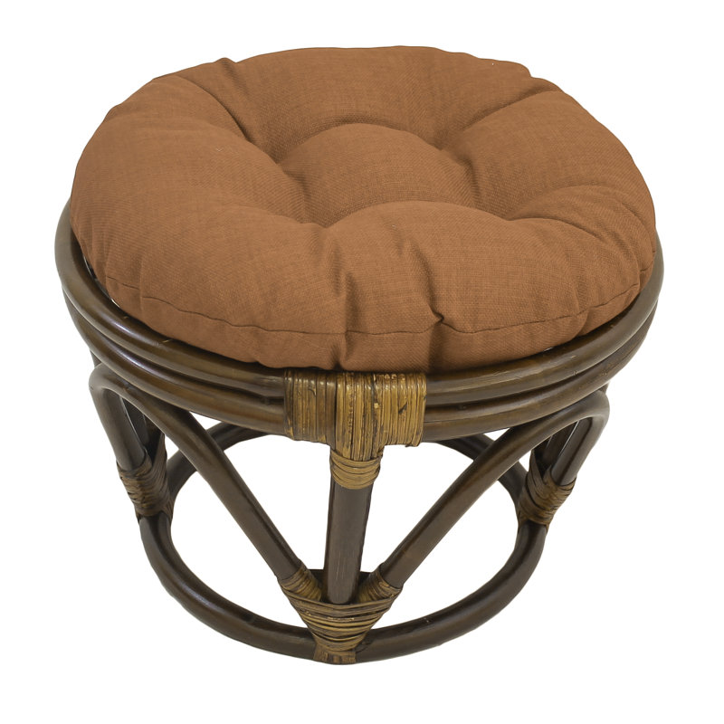 Repose-pieds d'extérieur avec coussin Arvina, Moka