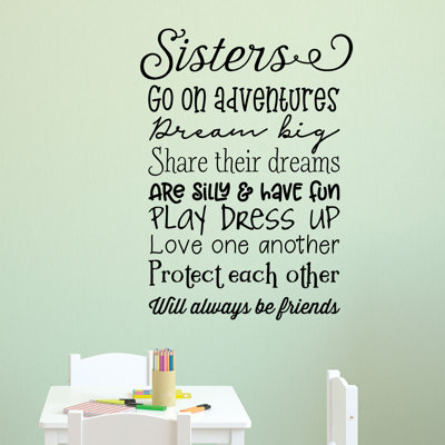 Text & Numbers Non-Wall Damaging Wall Decal