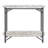 36" White and Black Faux Terrazzo and Steel Oval Console Table With Shelf