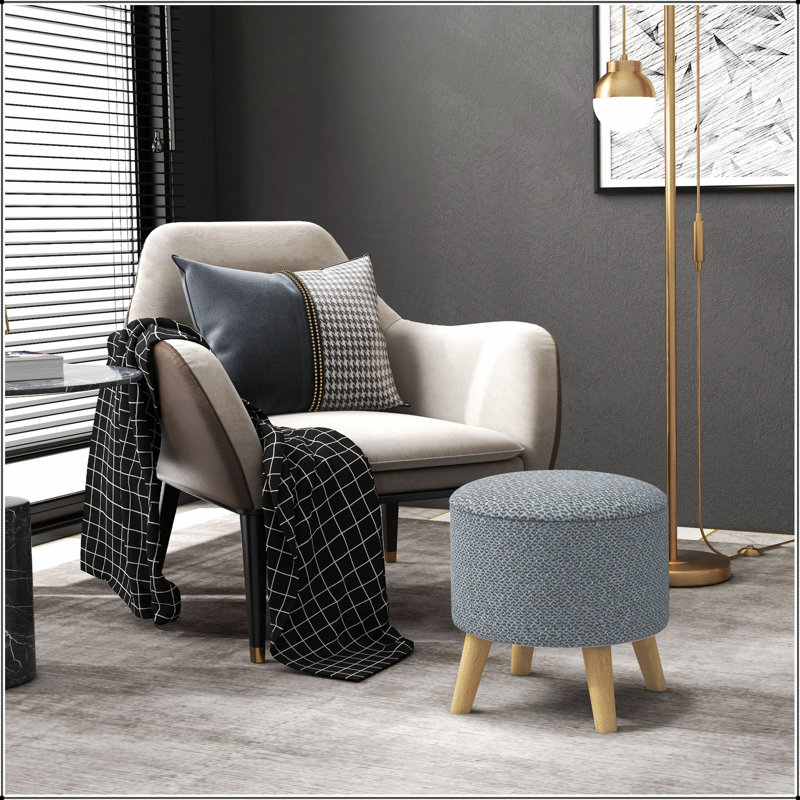Repose-pieds avec rangement, repose-pieds rond et tabouret